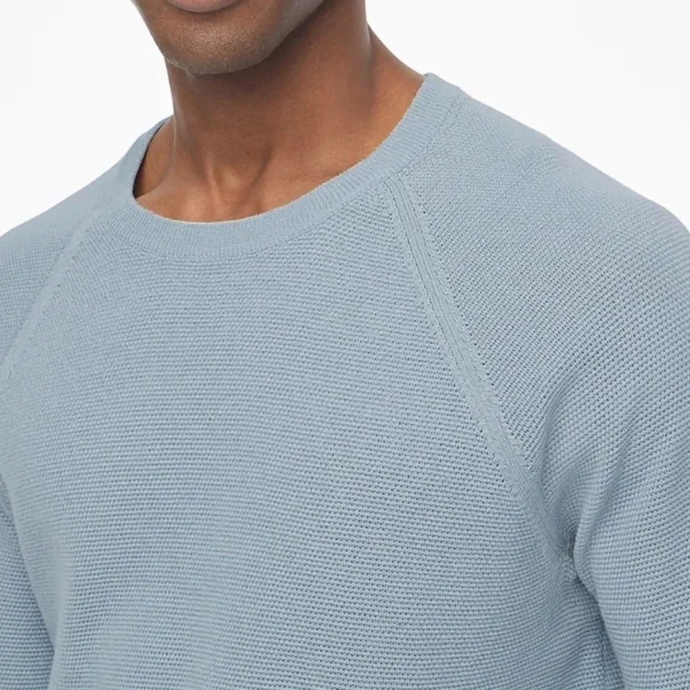 NWT J. Crew Cotton seed-stitch crewneck sweater - XXL - Danube Blue